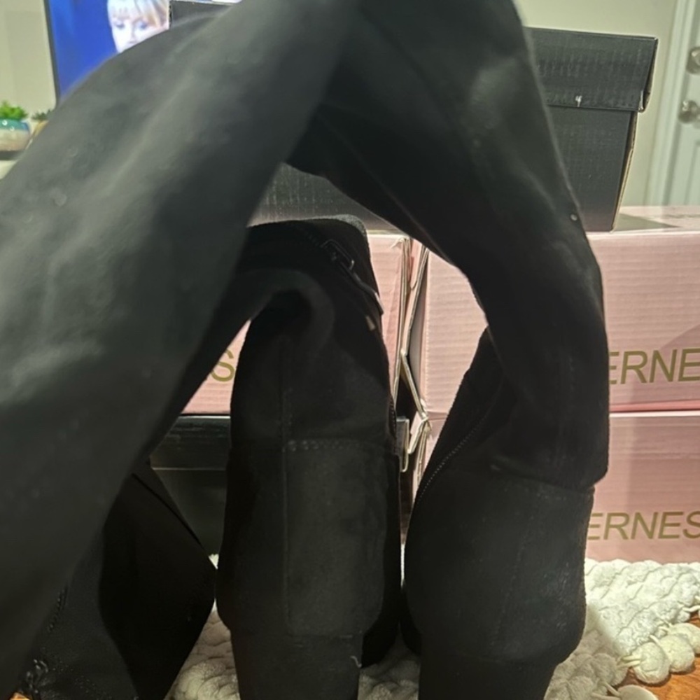 🎓TOP Moda Black Over the Knee Boots - Picture 8 of 9